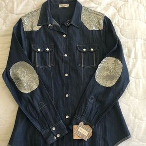 Tasha Polizzi denim shirt